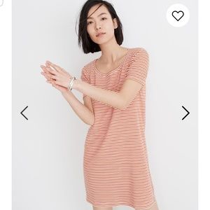 NWT Madewell Swingy Striped Tshirt Dress